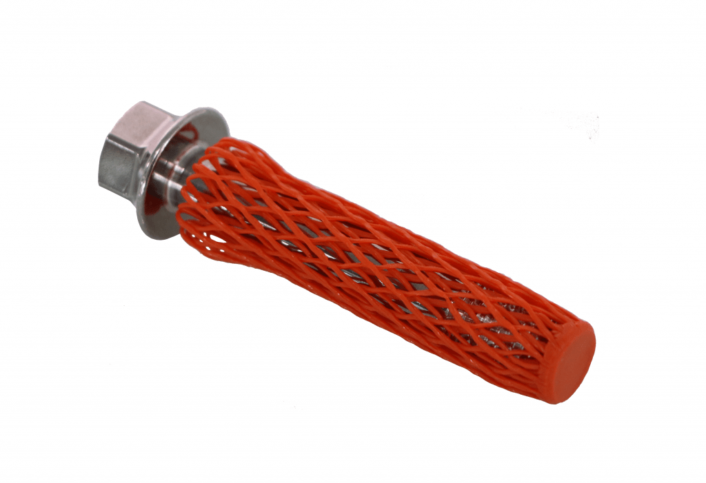 Netzschutzkappen als Spitzen- und Gewindeschutz von Osteosynthese-Nägel und anderen hochwertigen Teilen